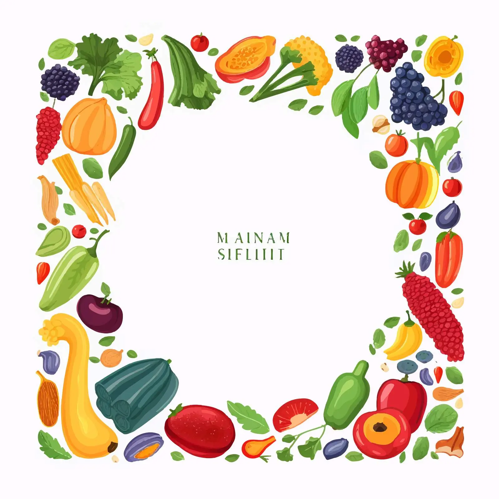 Healthy Food Nutrition Card with Vitamin Nutrients — free download from Dotvec