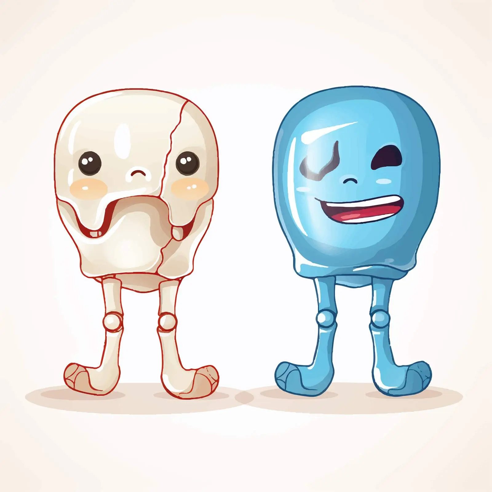 Healthy Knee Joint vs Osteoarthritis Affected Knee Joint – free inflammation image from Dotvec