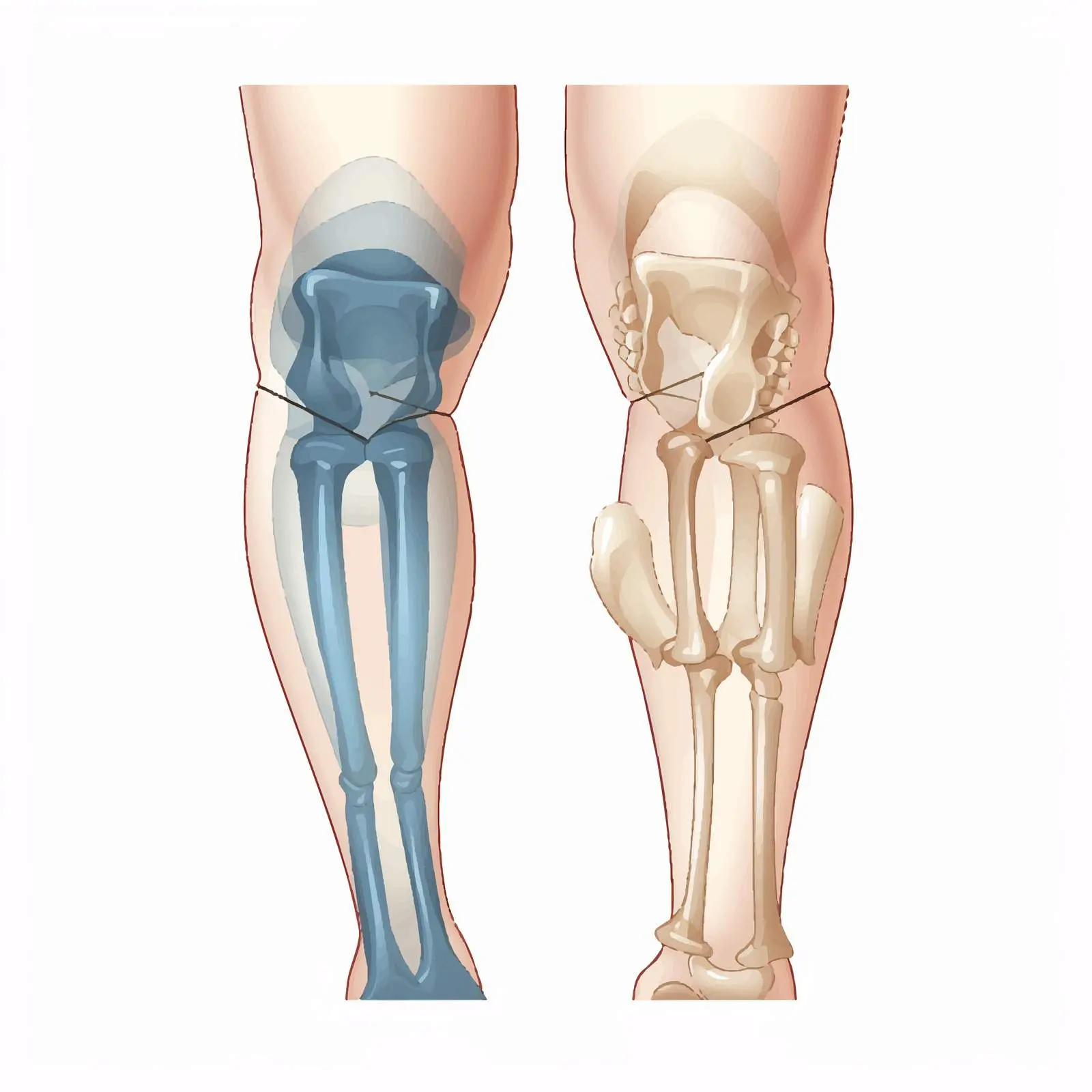 Healthy vs Osteoarthritis Affected Knee Joint – free inflammation image from Dotvec