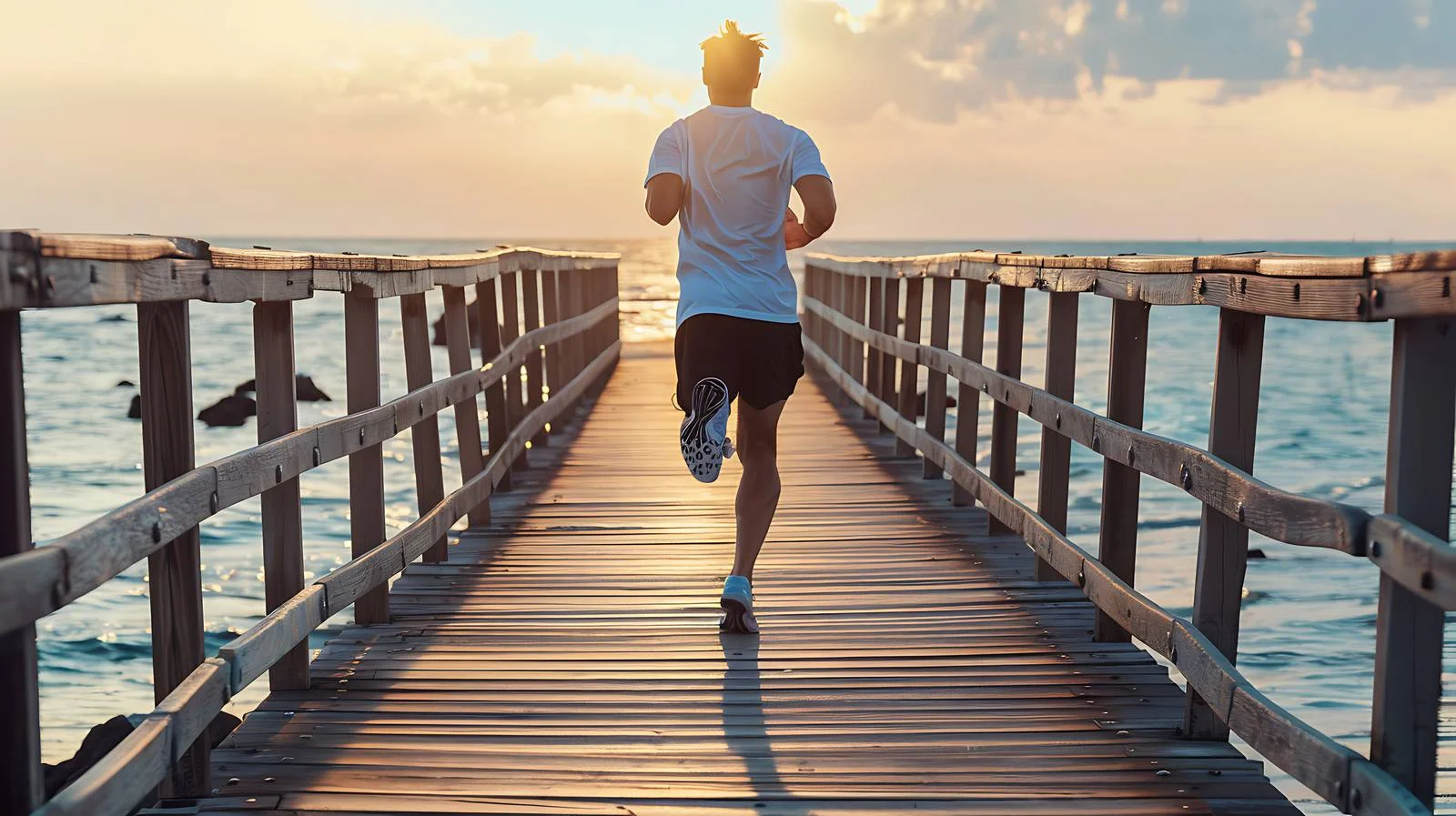 Active Man Running by the Sea — free download from Dotvec