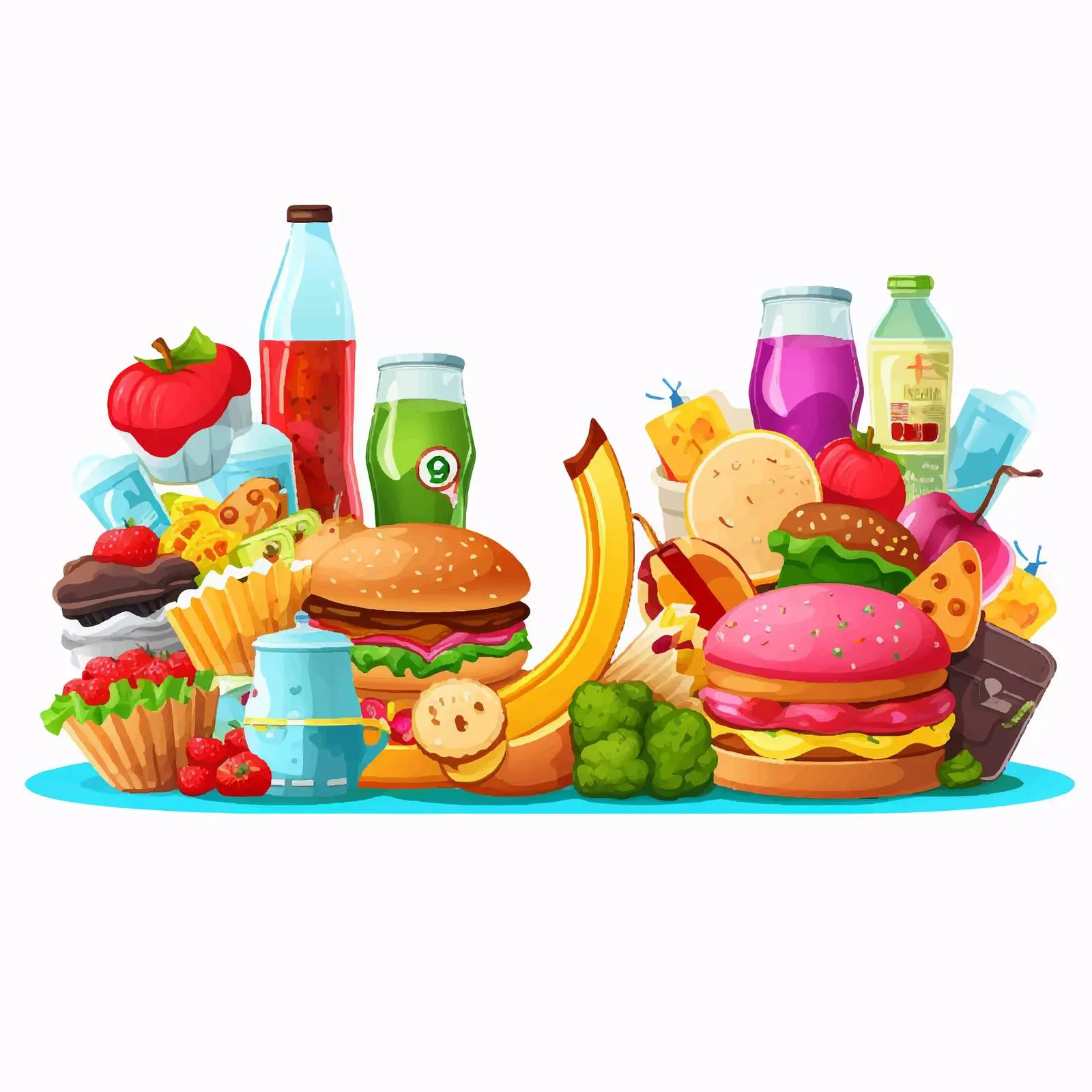 Healthy vs Unhealthy Food: Choice Concept — free download from Dotvec