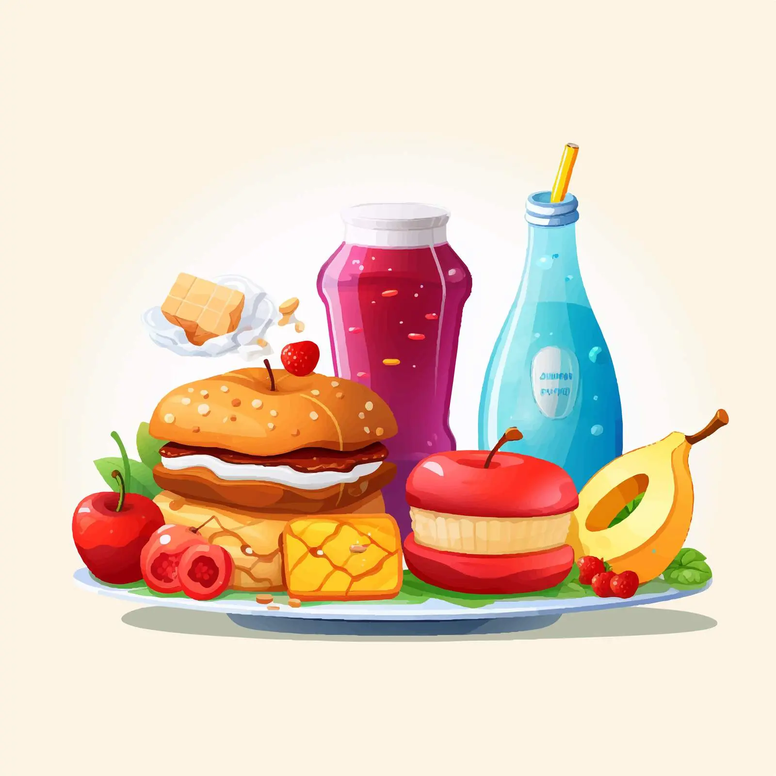 Healthy vs Unhealthy Food Choice Concept — free download from Dotvec