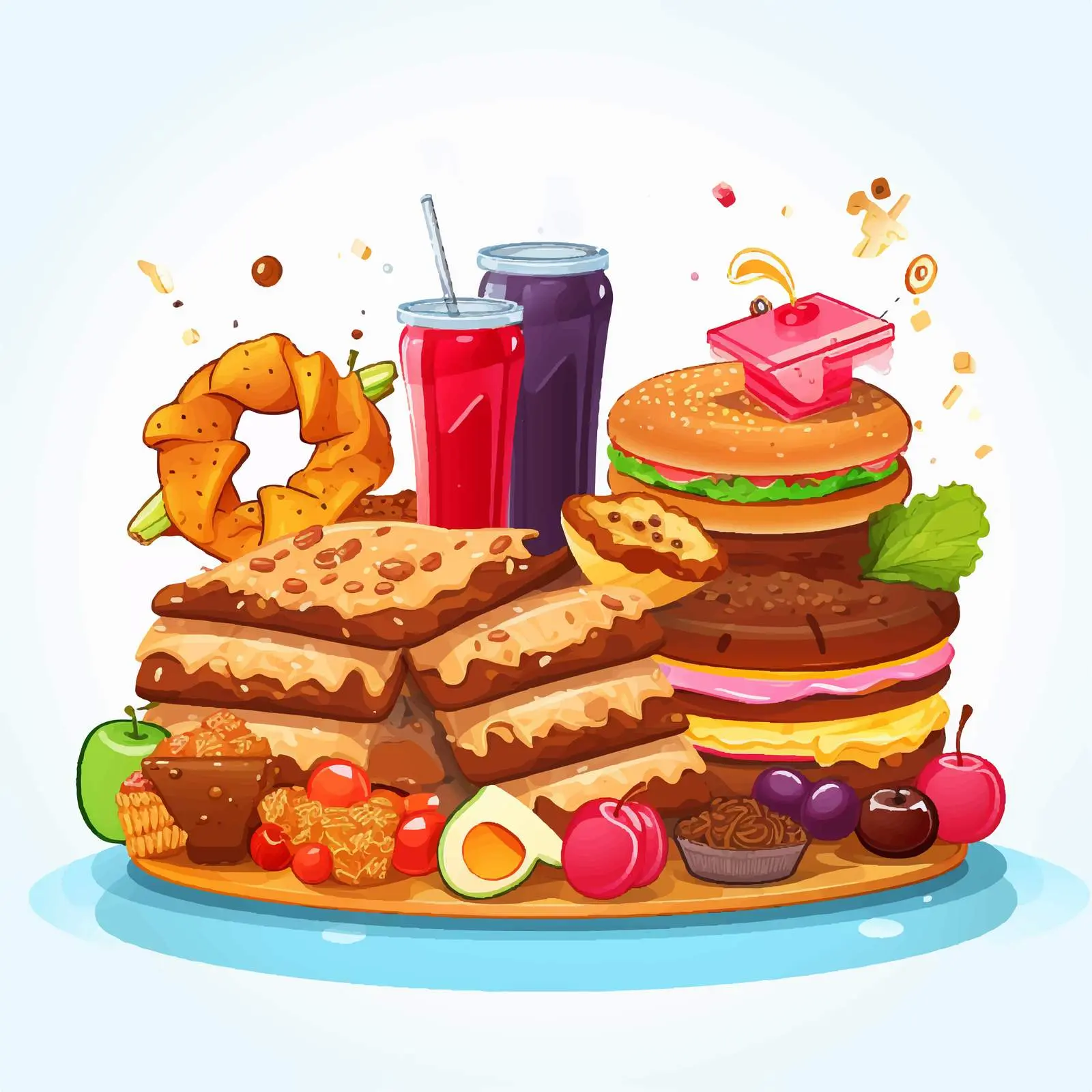 Healthy vs Unhealthy Food Choices Concept — free download from Dotvec