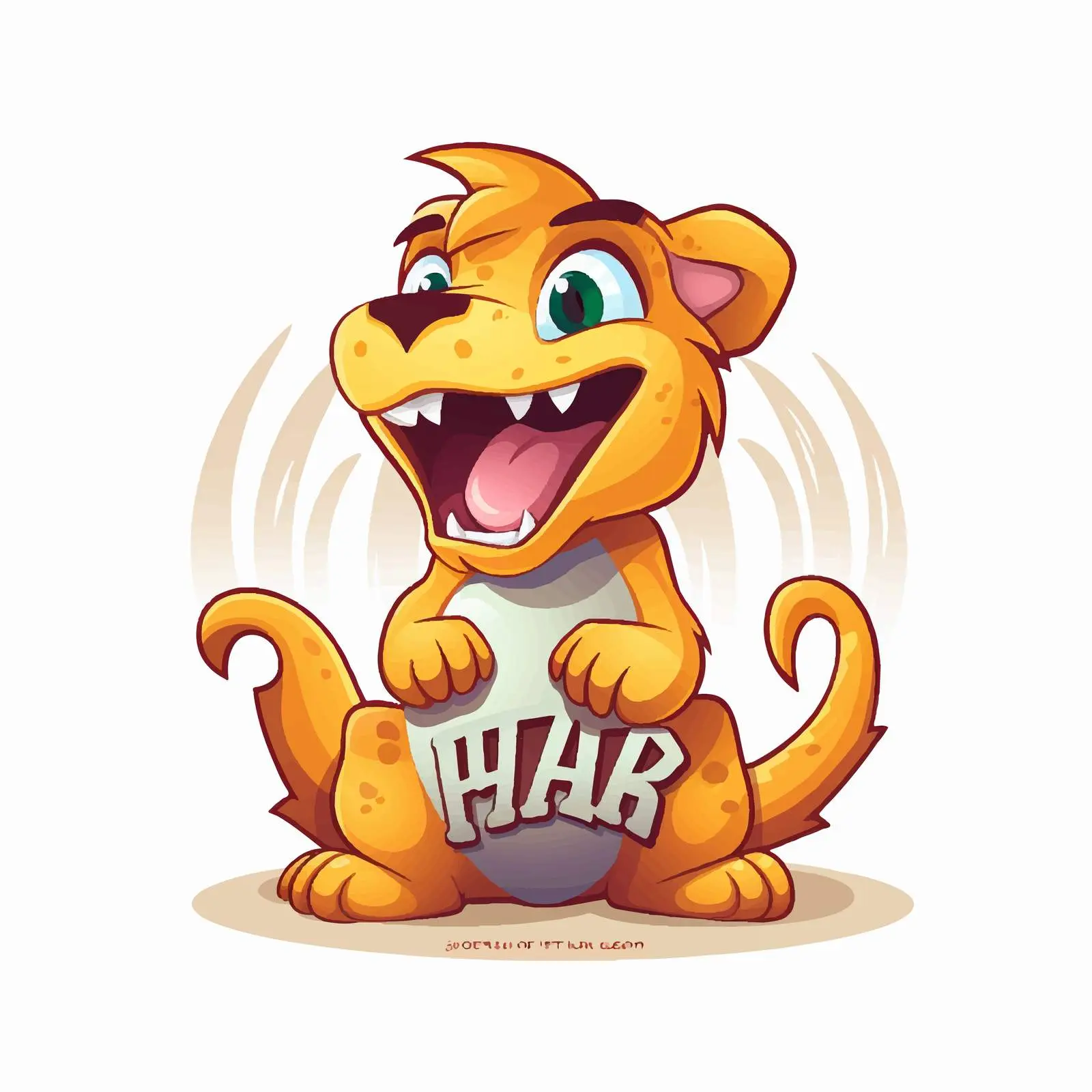 Dinosaur Cartoon with Roaring Typography Vector — free download from Dotvec