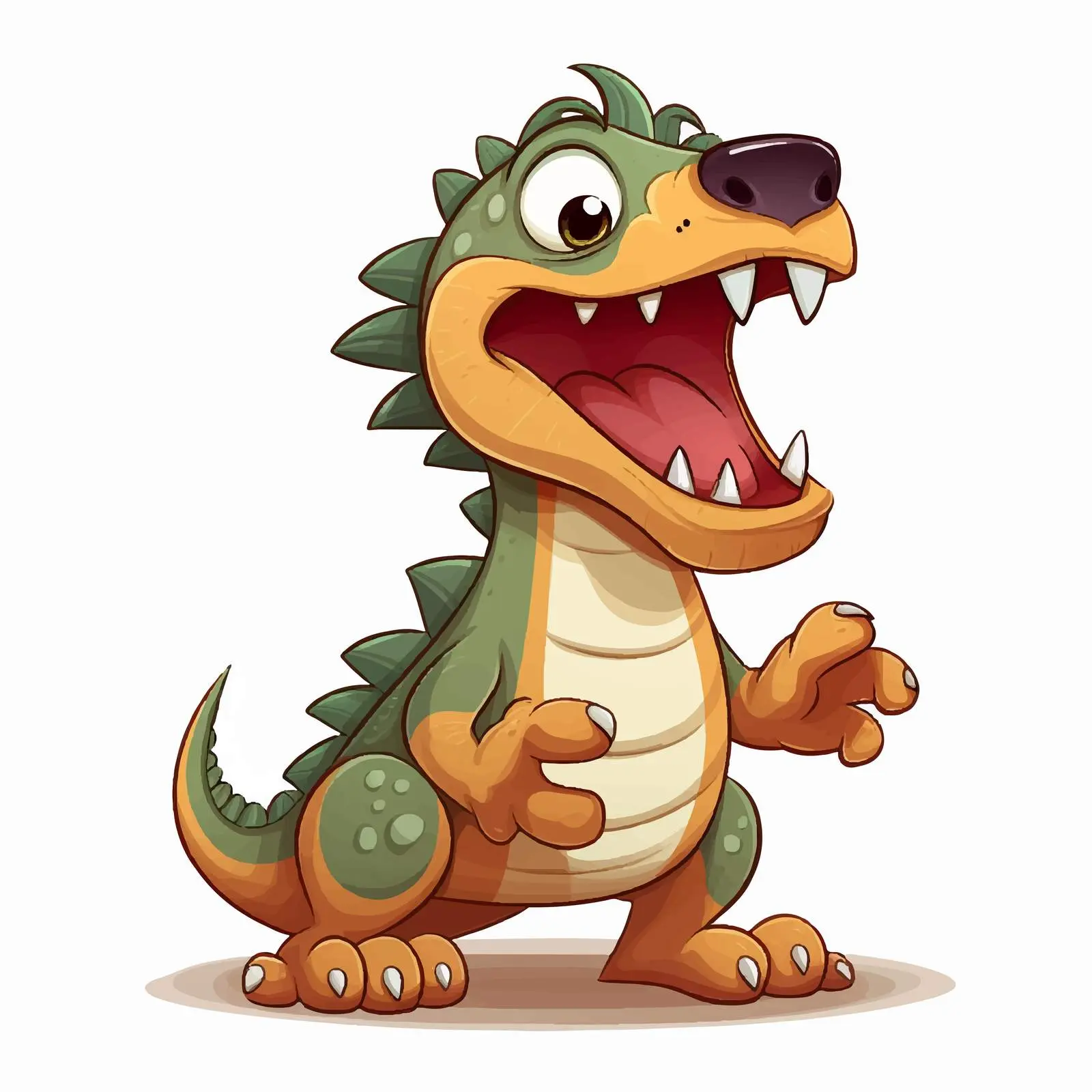 Dinosaur Cartoon Character with Typography Design — free download from Dotvec