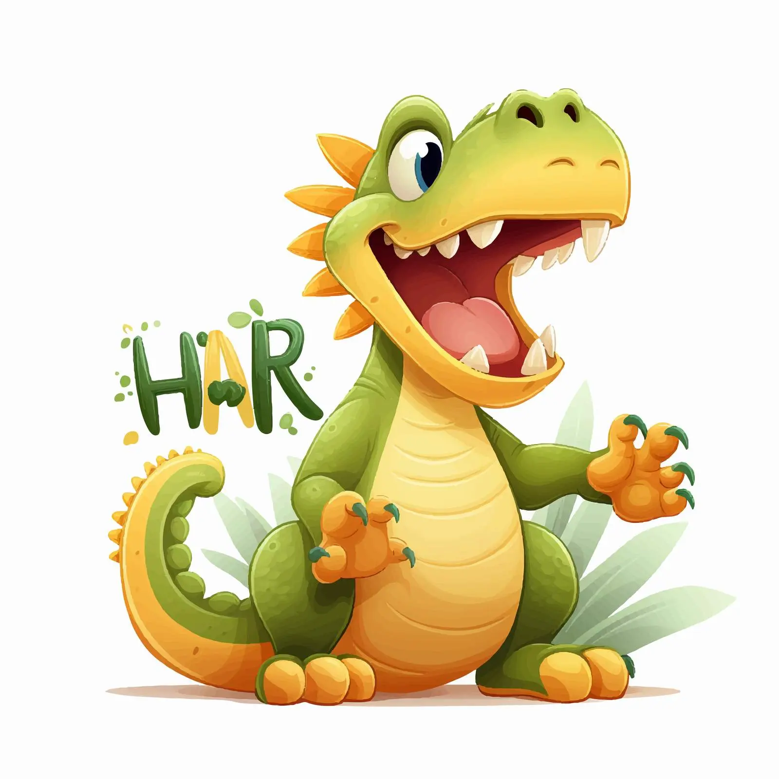 Dinosaur Cartoon Typography 'Hear Me Roar' — free download from Dotvec