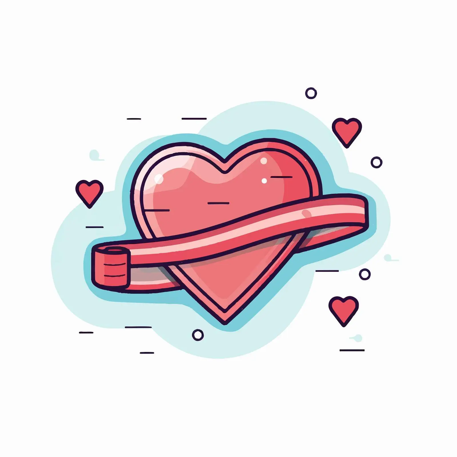 Heart Icon with Bandage - Cardiology Vector — free download from Dotvec