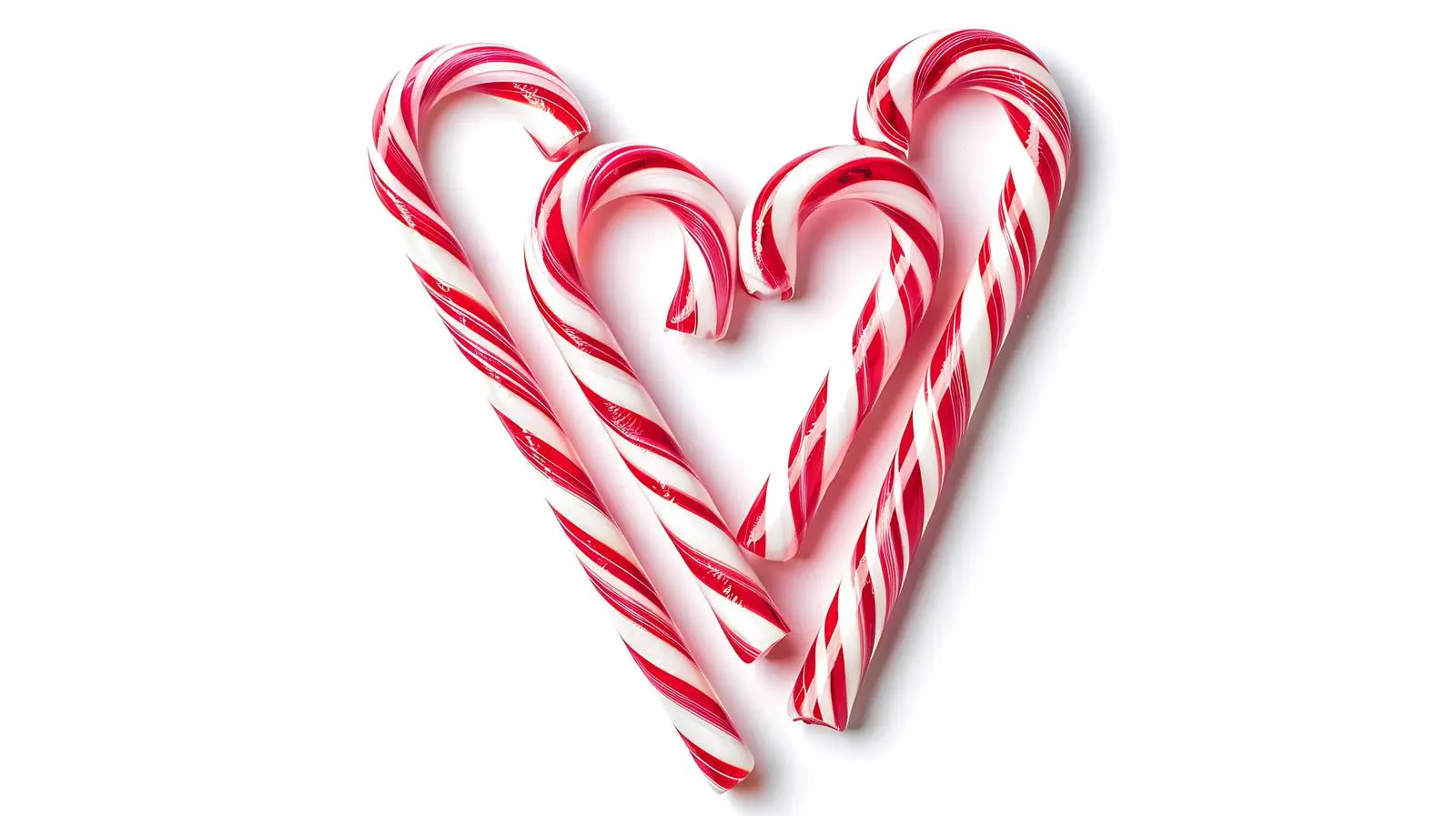 Heart Shaped Candy Canes on White Background — free download from Dotvec