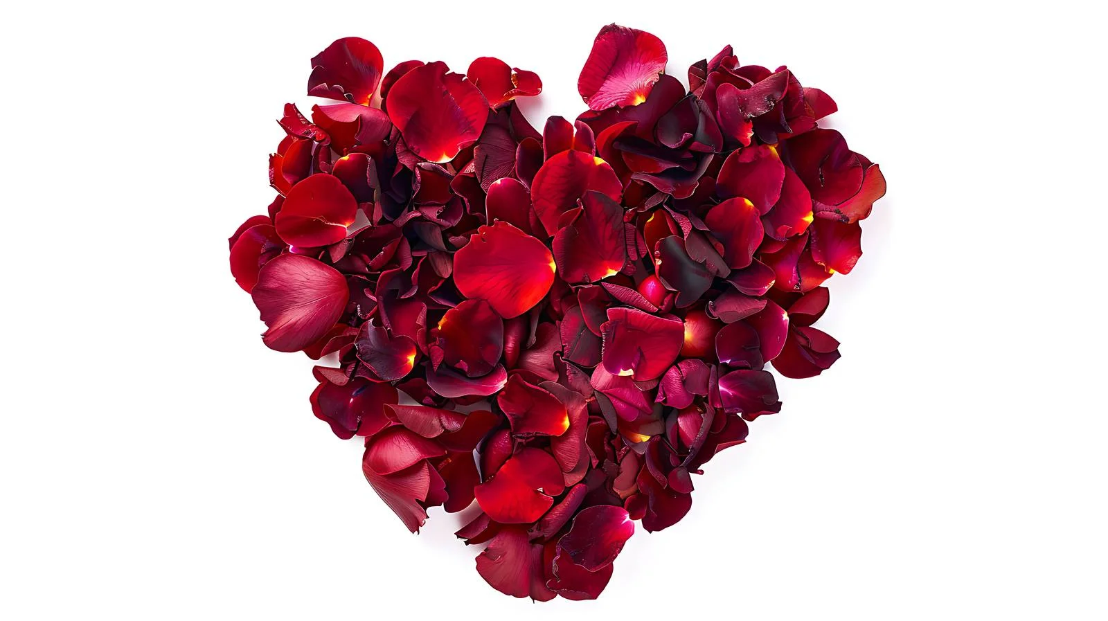 Romantic Red Rose Heart Petals Design — free download from Dotvec