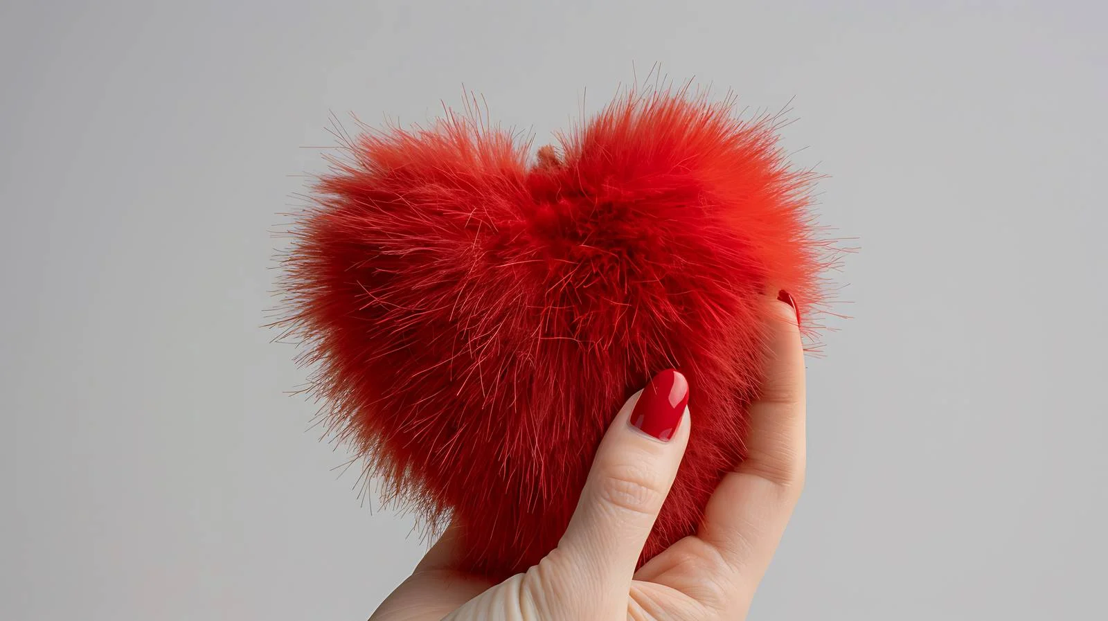 Red Heart Toy held by Woman — free download from Dotvec
