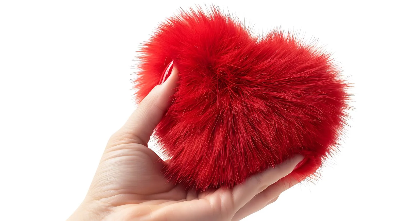 Heart Fluffy Toy Woman Hand — free download from Dotvec