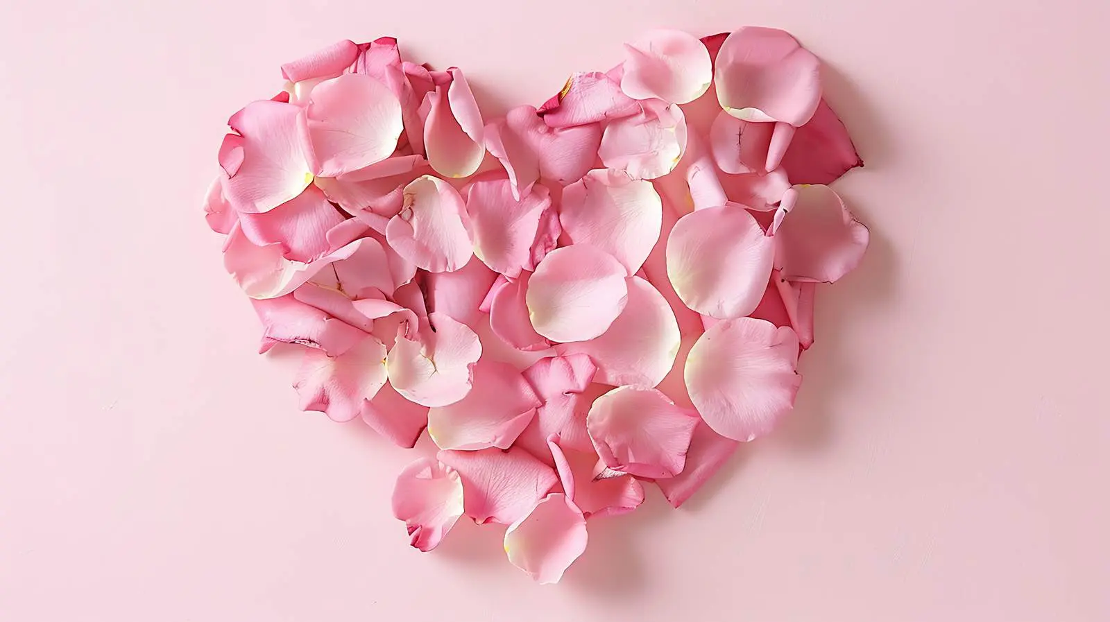 Heart Symbol Made of Pink Rose Petals – free heart shape image from Dotvec