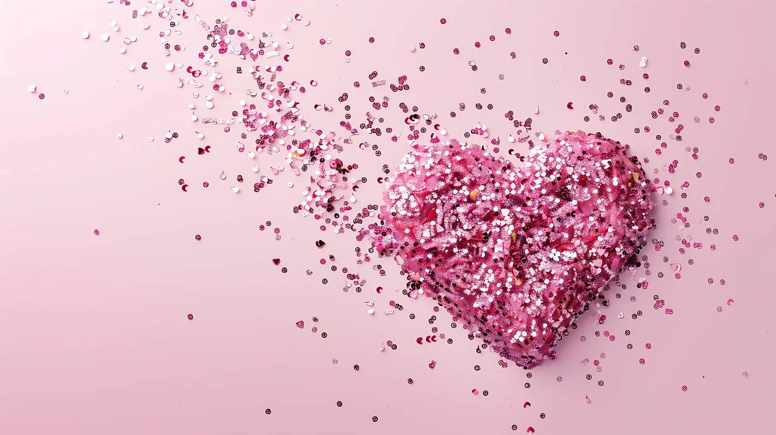 Heart Symbol Sparkles on Pink Background — free download from Dotvec