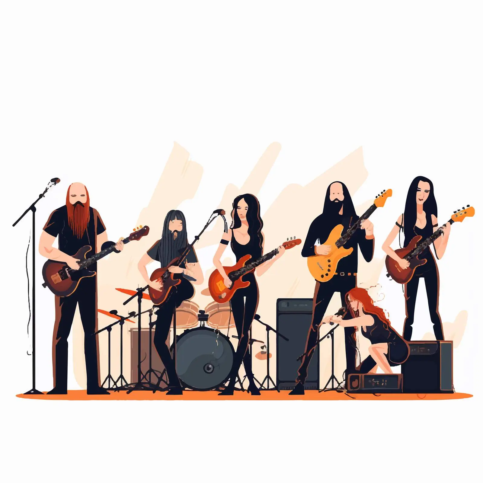 Heavy Metal Gothic Rock Band Performing Live – free stage performance image from Dotvec