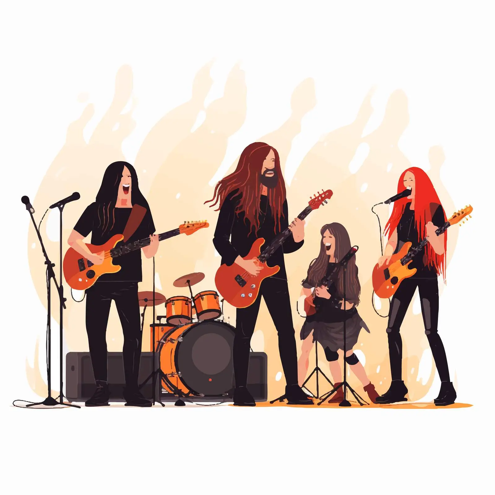 Heavy Metal Gothic Rock Band Performing on Stage — free download from Dotvec