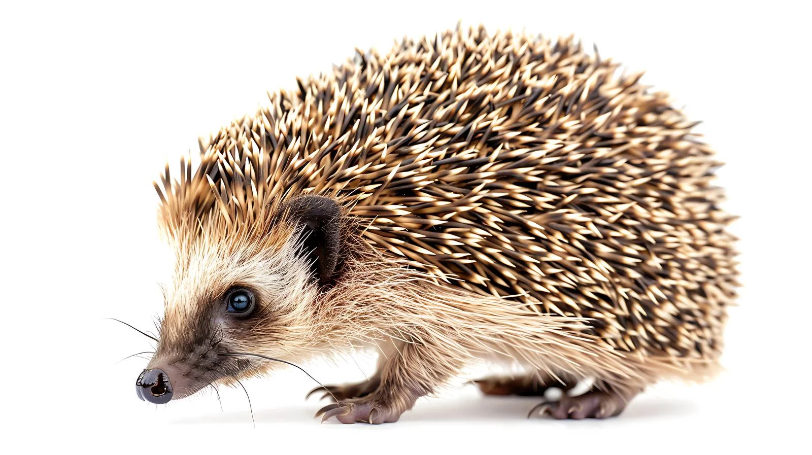Cute Hedgehog on White Background – free spiny image from Dotvec