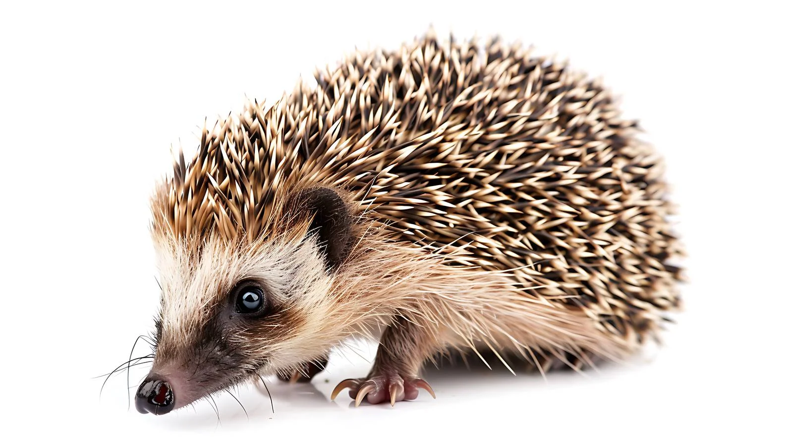 Graceful Hedgehog on White Background – free spines image from Dotvec