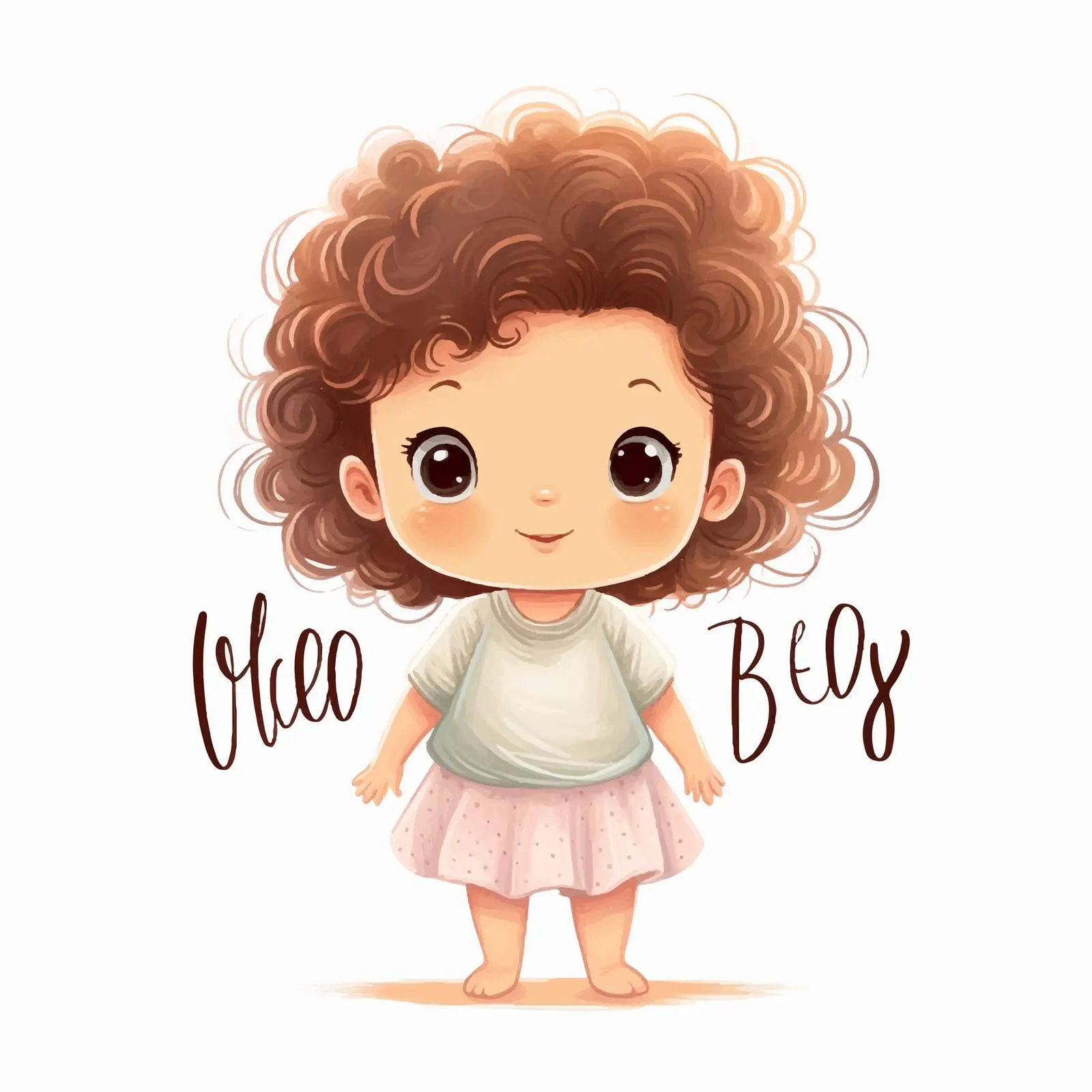 Cute Newborn Greeting Card with Hand Lettering — free download from Dotvec