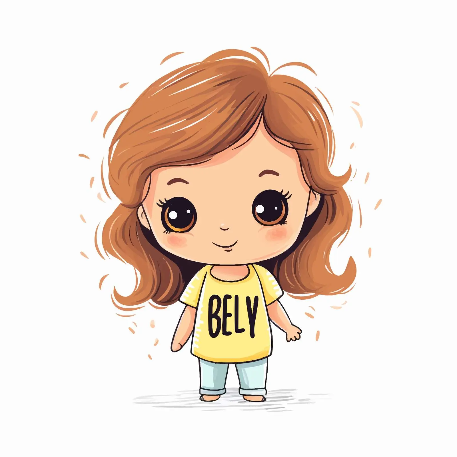 Cute Baby Hand Lettering Card Design — free download from Dotvec