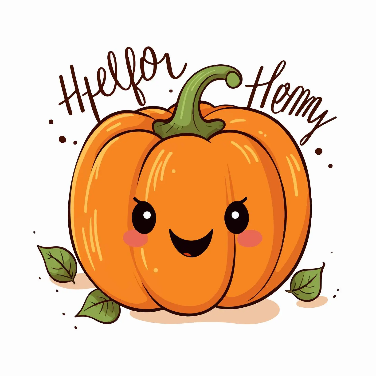 Cute Pumpkin Handwritten Quotes for Beauty Treatments — free download from Dotvec