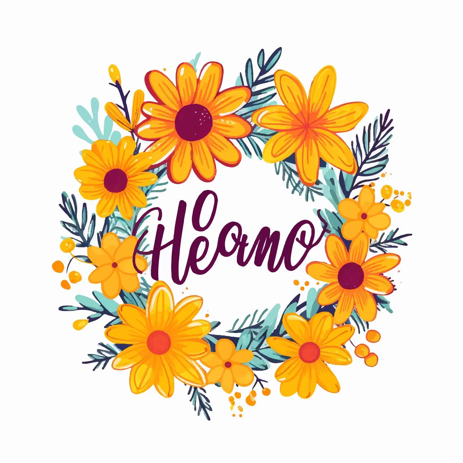 Hello Summer Cartoon Logo Template Illustration — free download from Dotvec