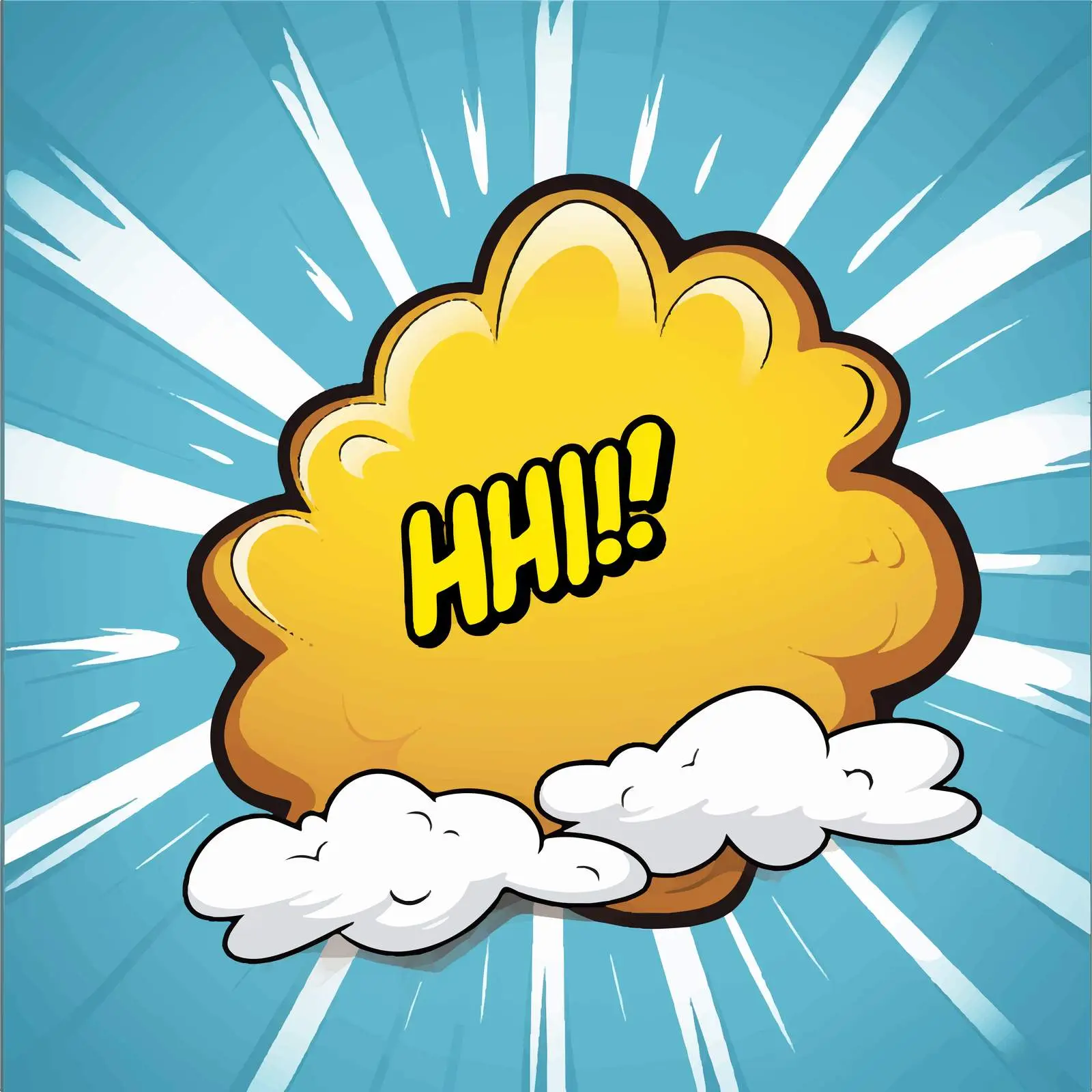 Comic Speech Bubble Help Illustration — free download from Dotvec