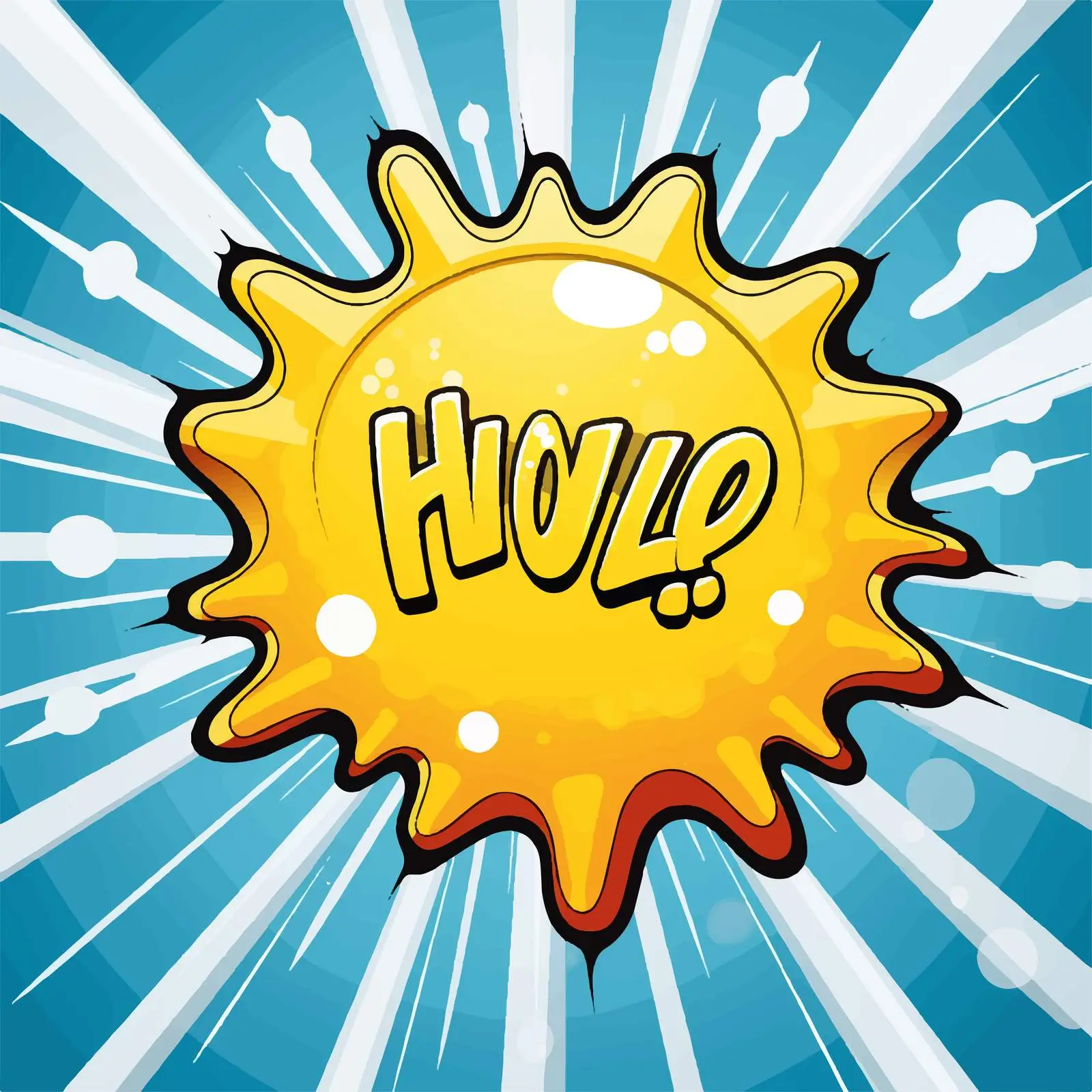 Comic Speech Bubble Illustration with Wording — free download from Dotvec