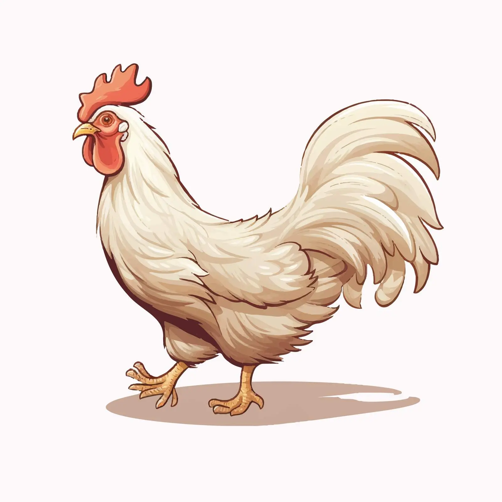 Cartoon Hen Running Vector Illustration — free download from Dotvec