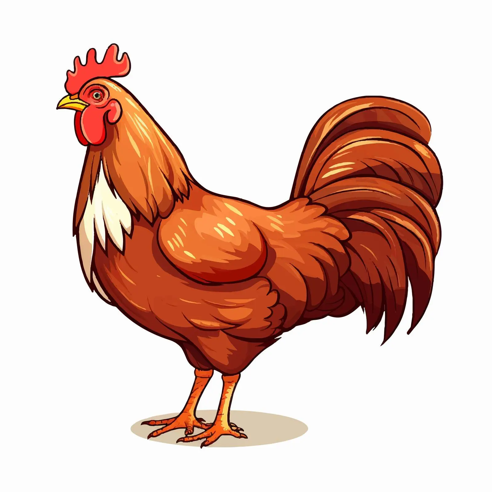 Cartoon Hen Vector Illustration Isolated — free download from Dotvec