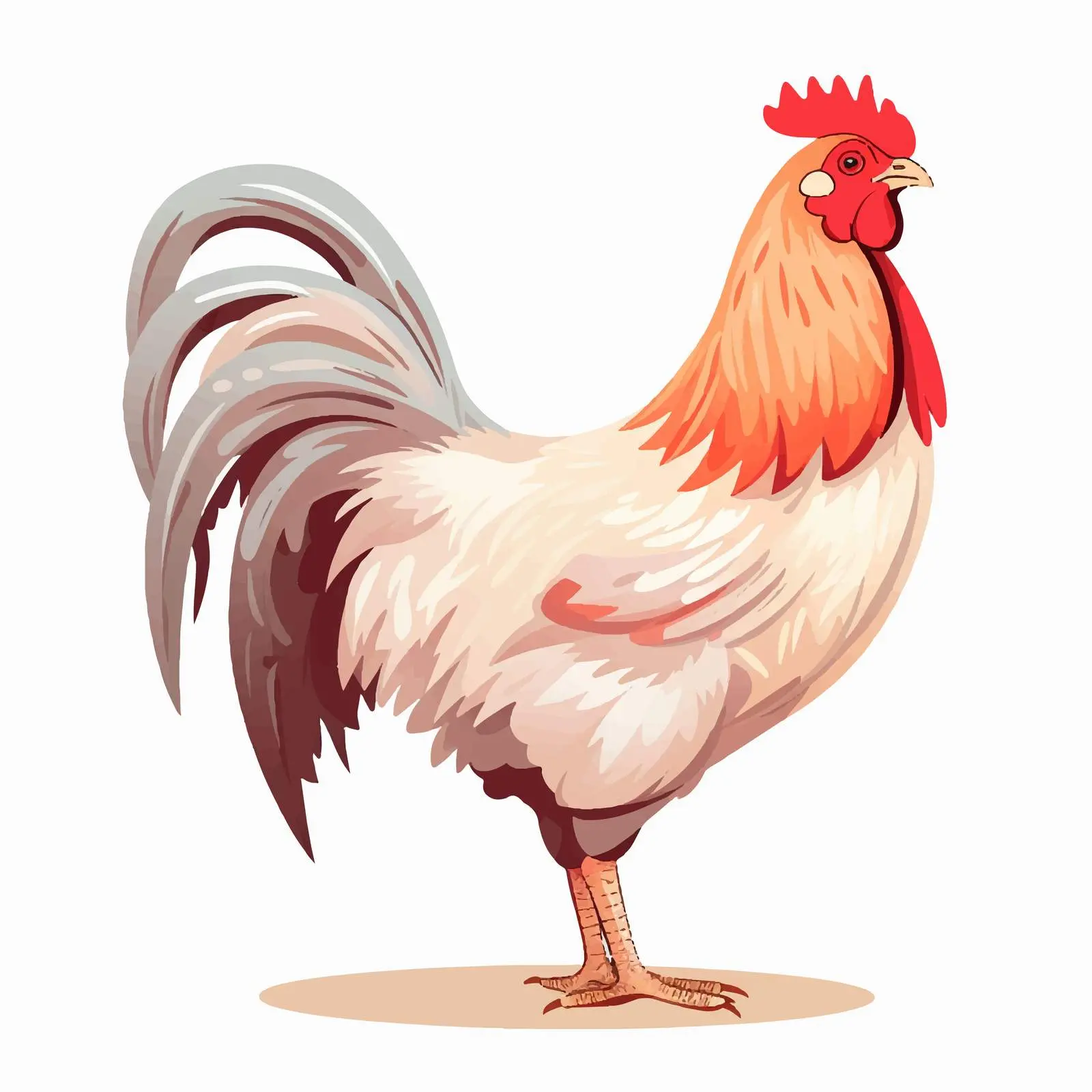 Cartoon Hen Vector Illustration Isolated Design — free download from Dotvec