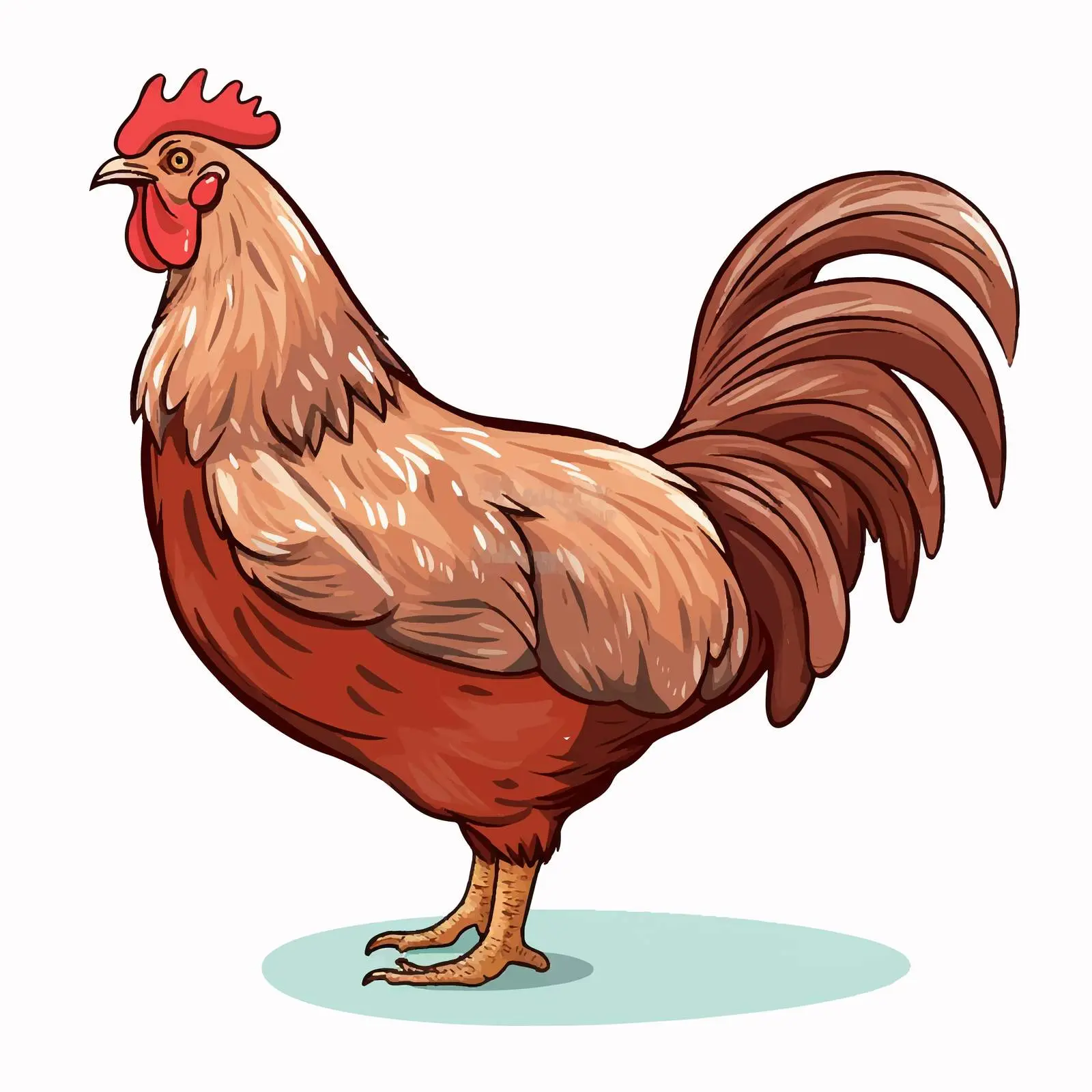 Cartoon Hen Vector Illustration Isolated Design – free chicken illustration image from Dotvec