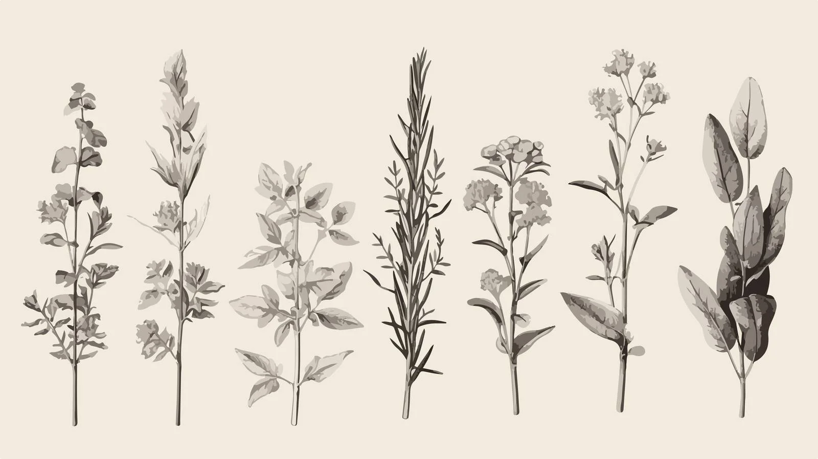Hand-Drawn Medical Botanical Herb Collection — free download from Dotvec