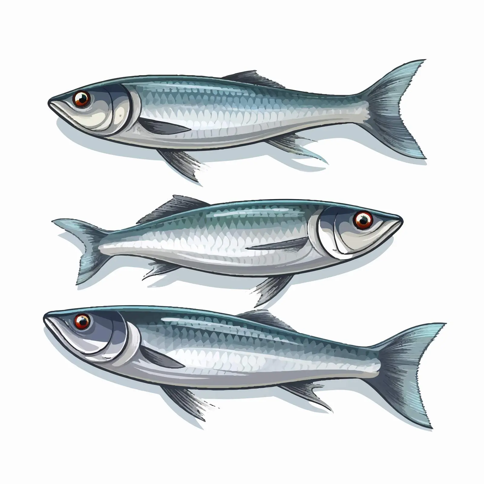 Herring Fish Vector Illustration on White Background – free herring image from Dotvec