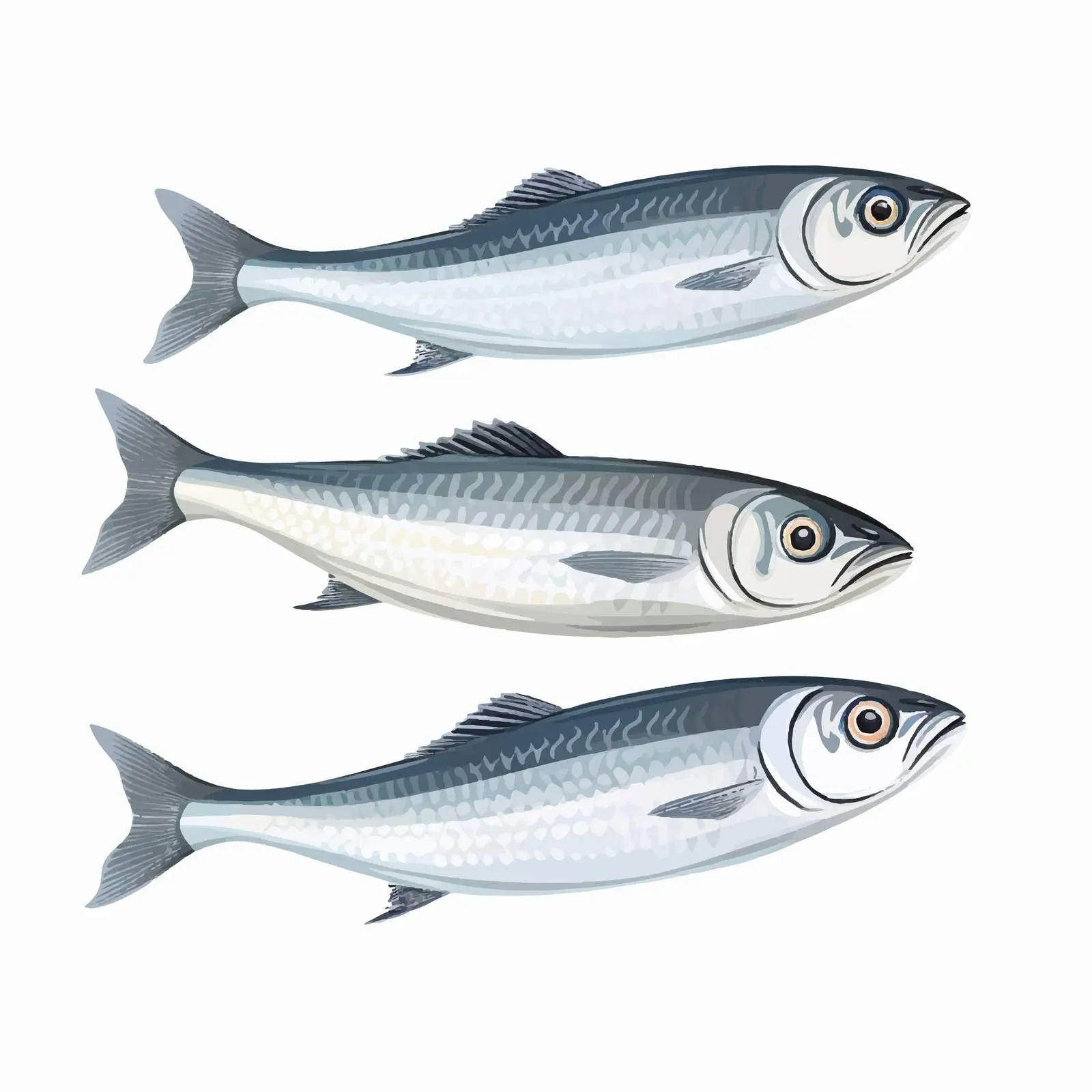 Herring Fish Vector Illustration on White Background – free herring image from Dotvec