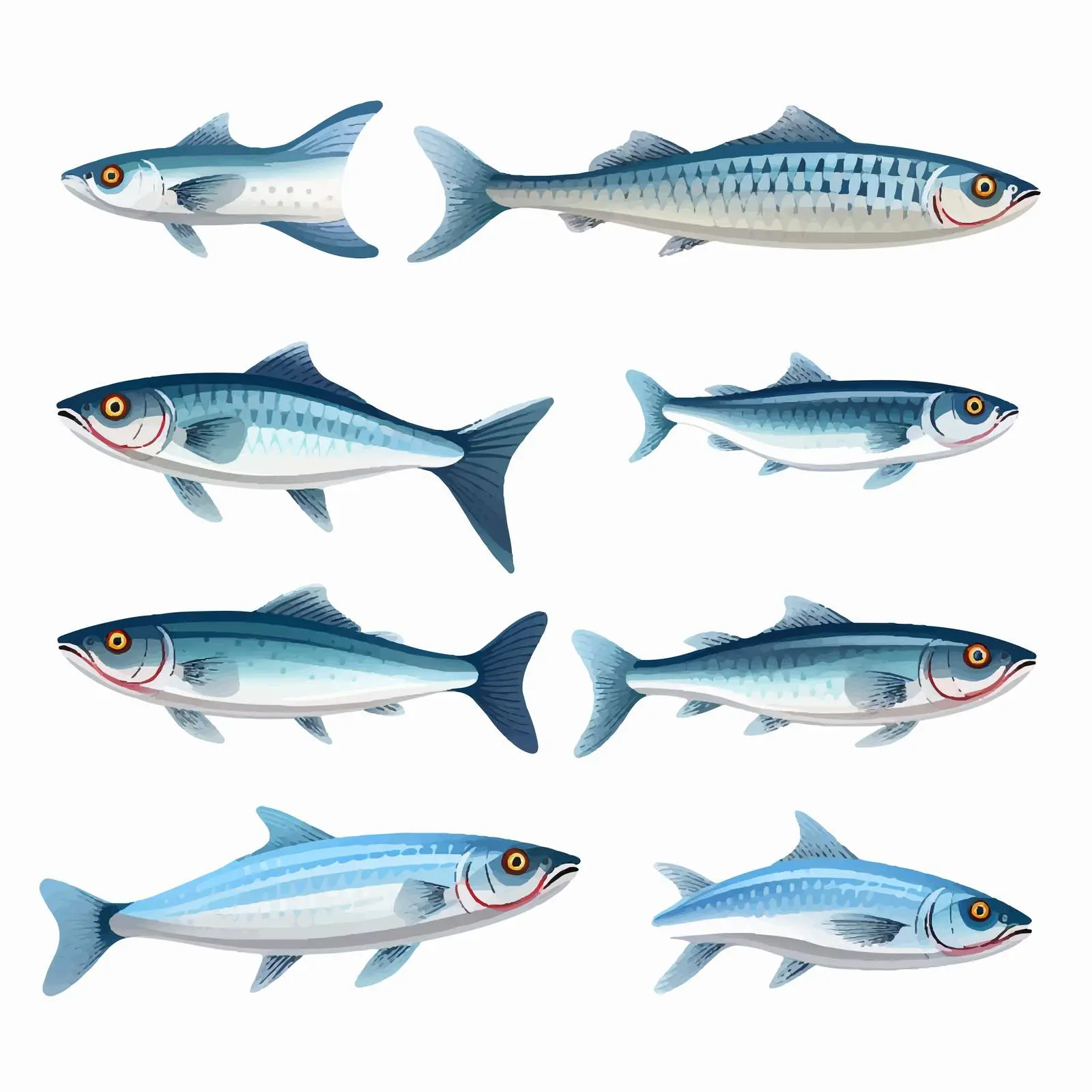 Herring Fish Vector Illustration on White Background – free herring image from Dotvec
