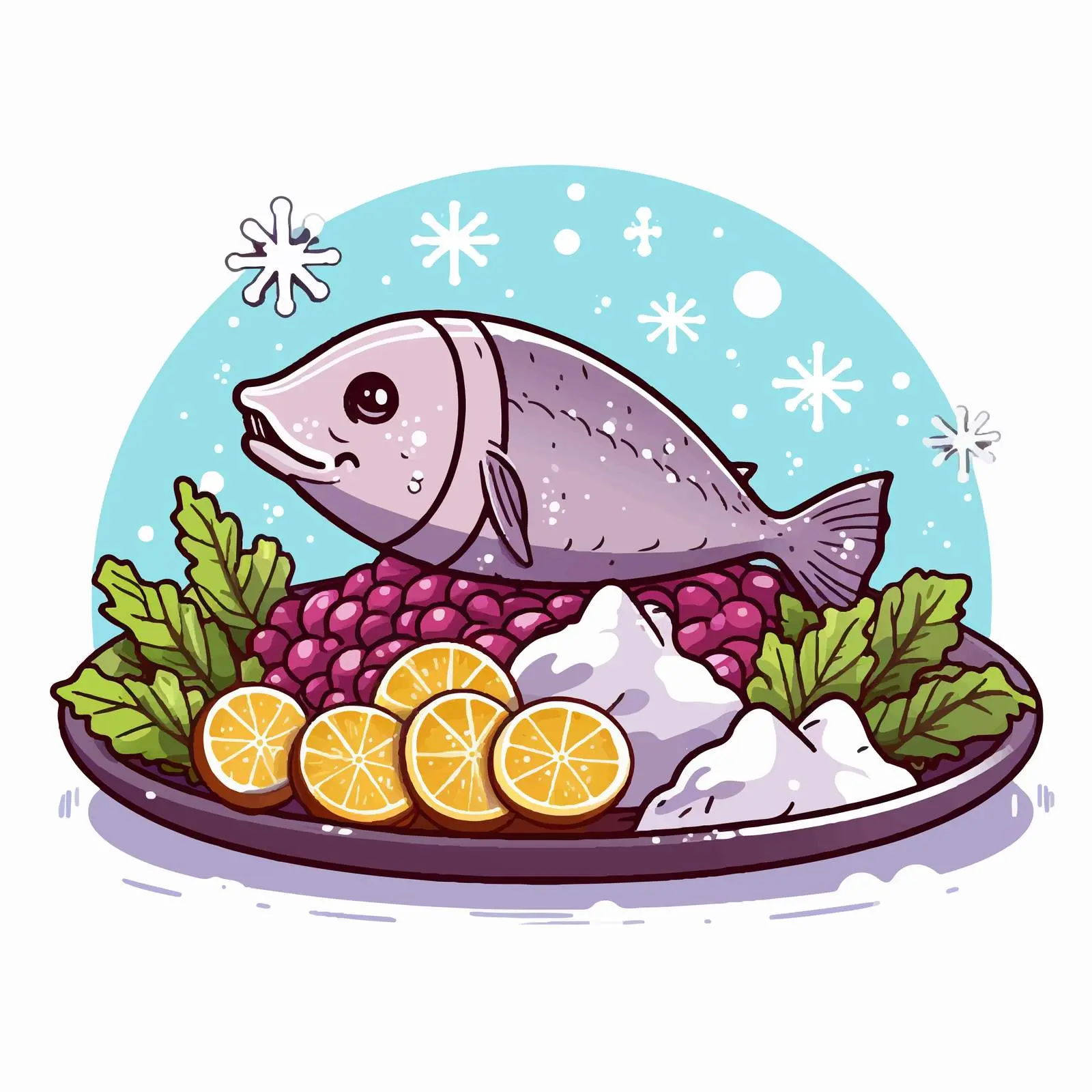 Festive Herring Under a Fur Coat Salad – free herring image from Dotvec