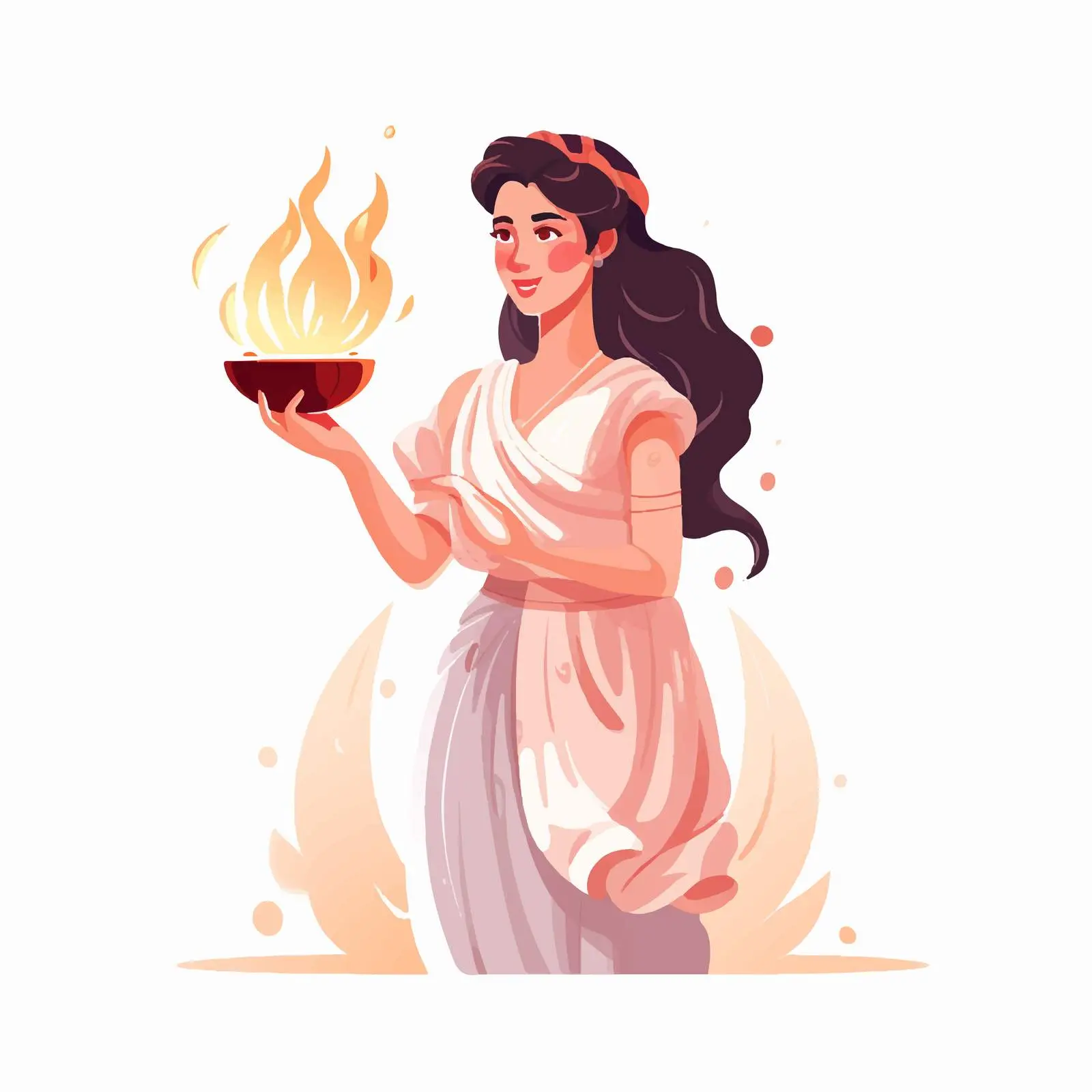 Hestia or Vesta: Goddess of Hearth and Home — free download from Dotvec
