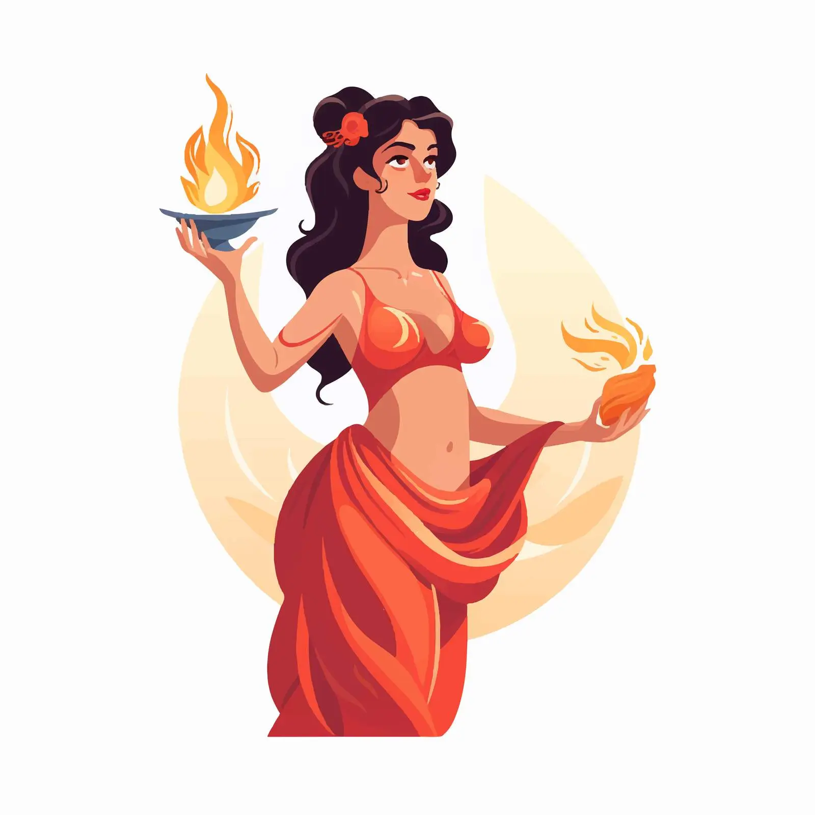 Hestia Vesta Goddess of Hearth and Home — free download from Dotvec