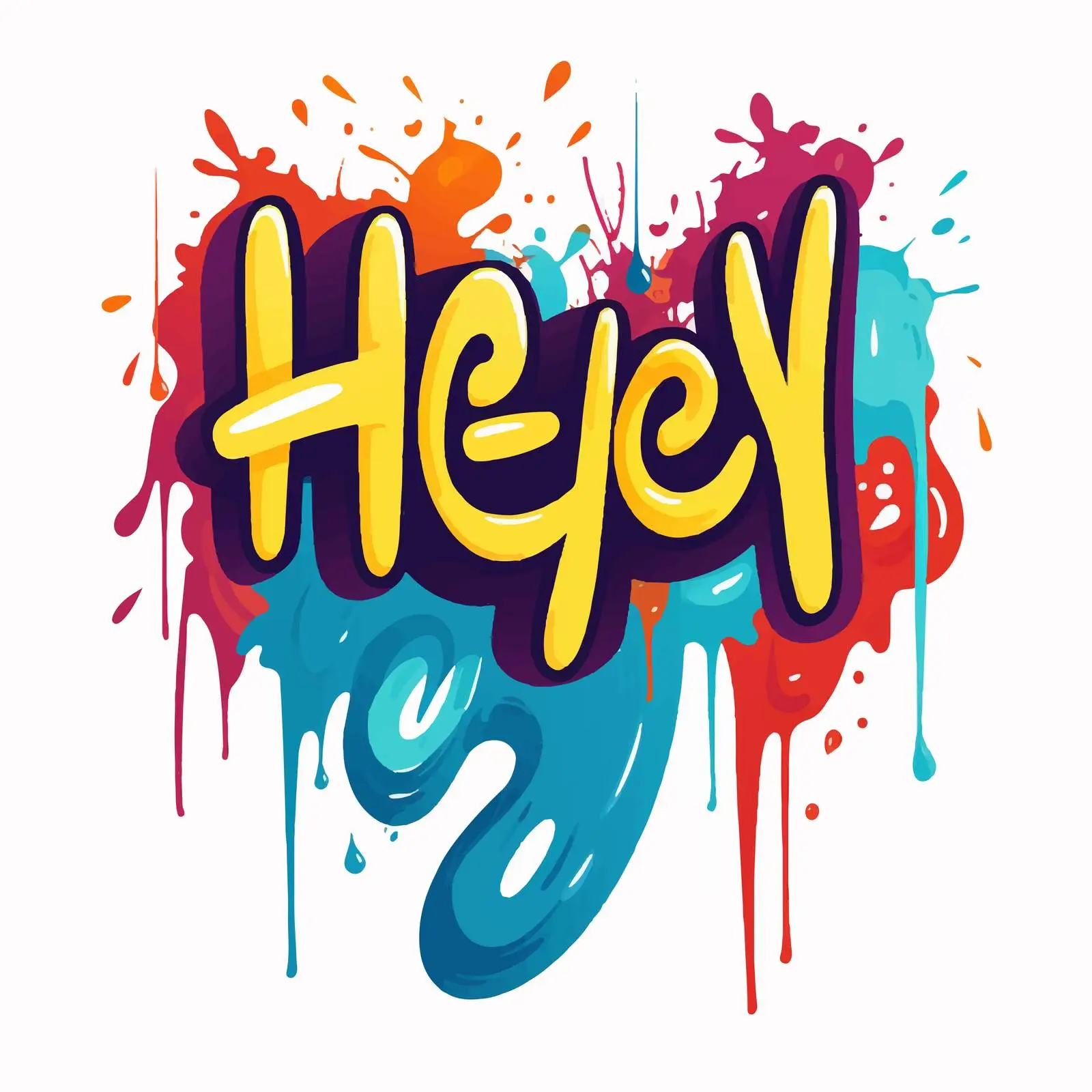 Modern Calligraphy Hey Hey Hey Phrase Vector — free download from Dotvec