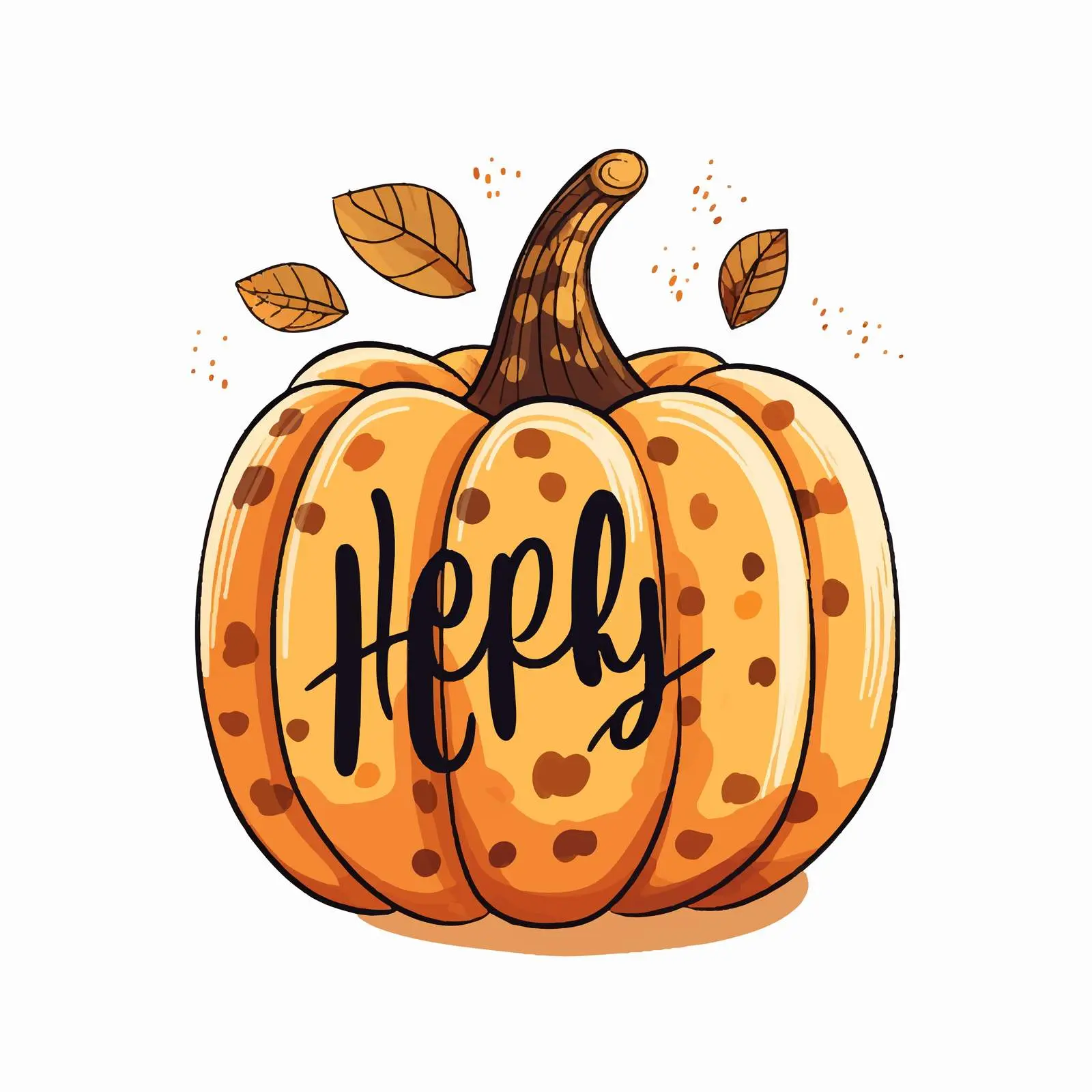 Stylish Handwritten Pumpkin Quotes Vector Art — free download from Dotvec