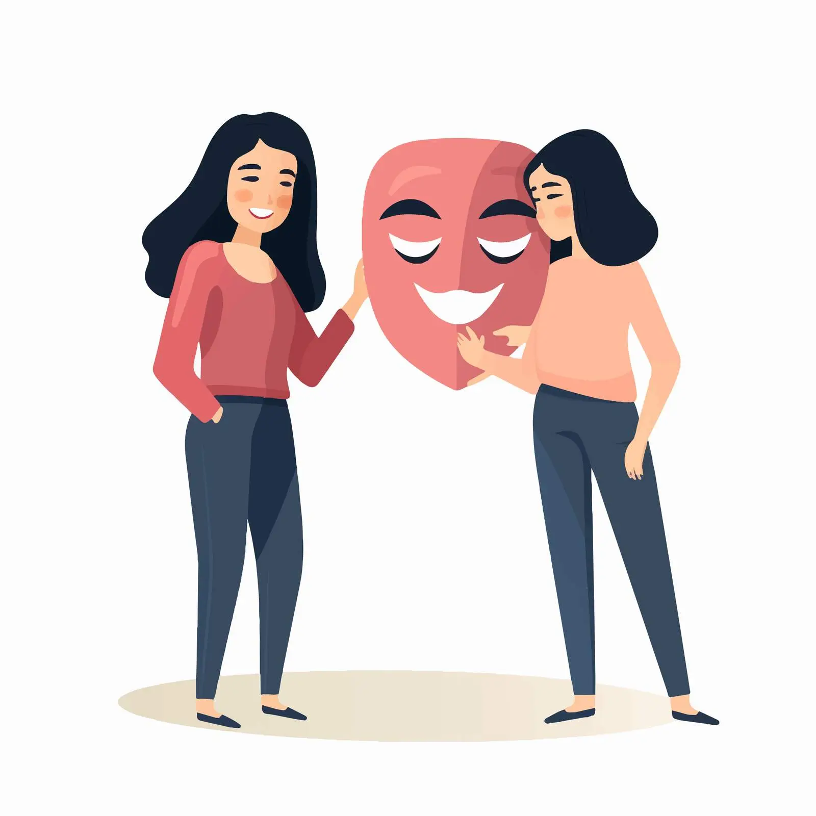 Concealing Envy Behind a Smiling Mask Vector – free deception image from Dotvec