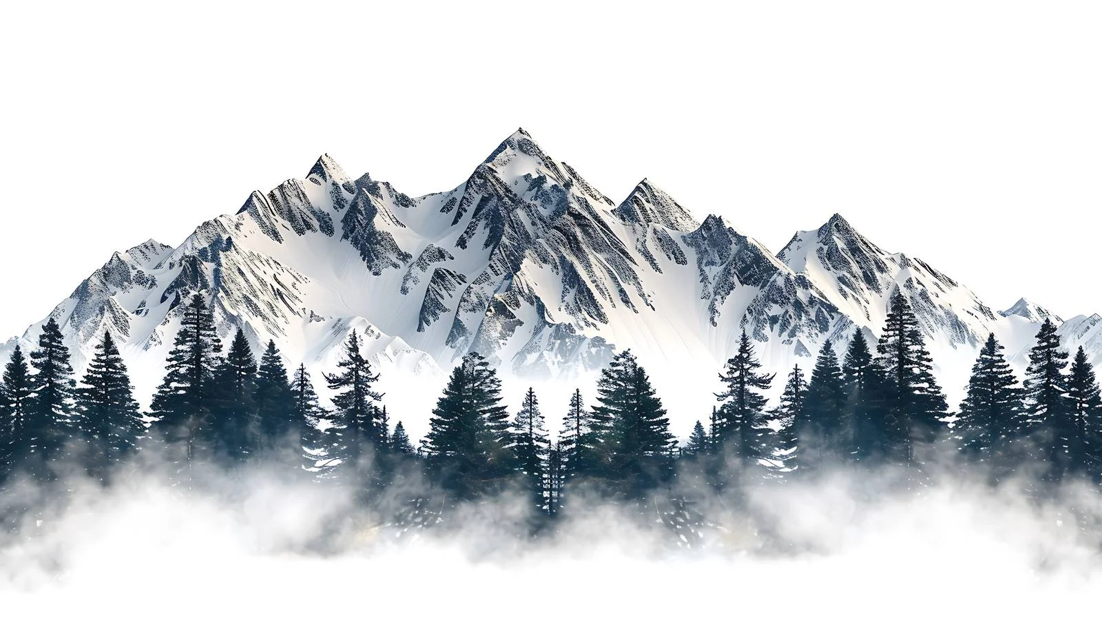 Elevated serene forest vista with snow-capped peaks – free snowcapped image from Dotvec
