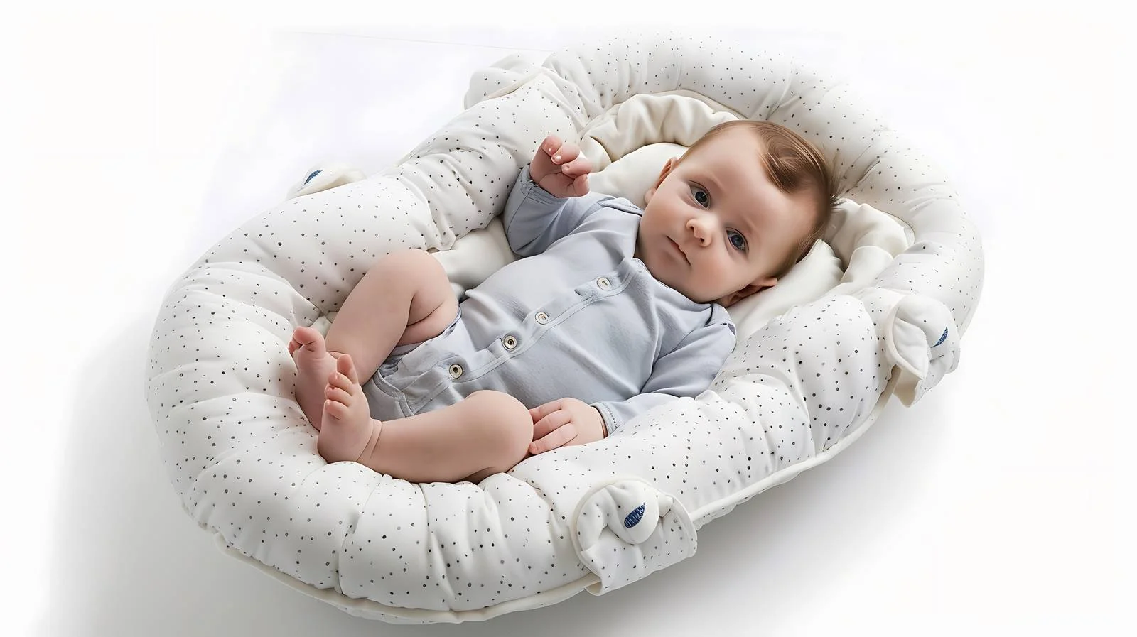 Adorable Infant in Crib from Above — free download from Dotvec