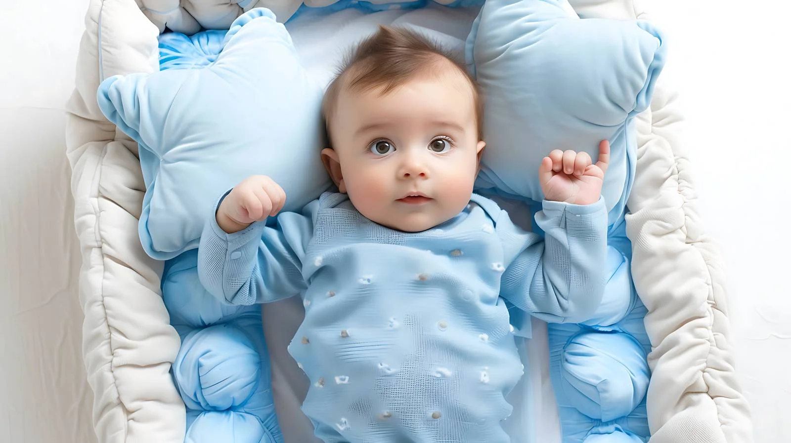 Adorable Infant in Bed from Above — free download from Dotvec