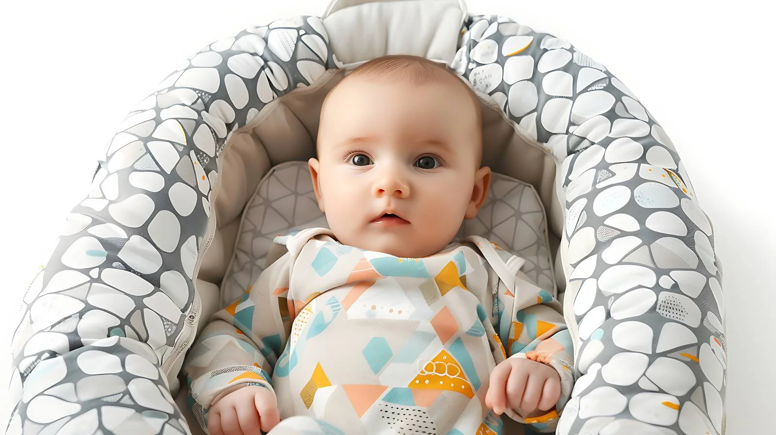 Adorable high angle view of baby in crib — free download from Dotvec