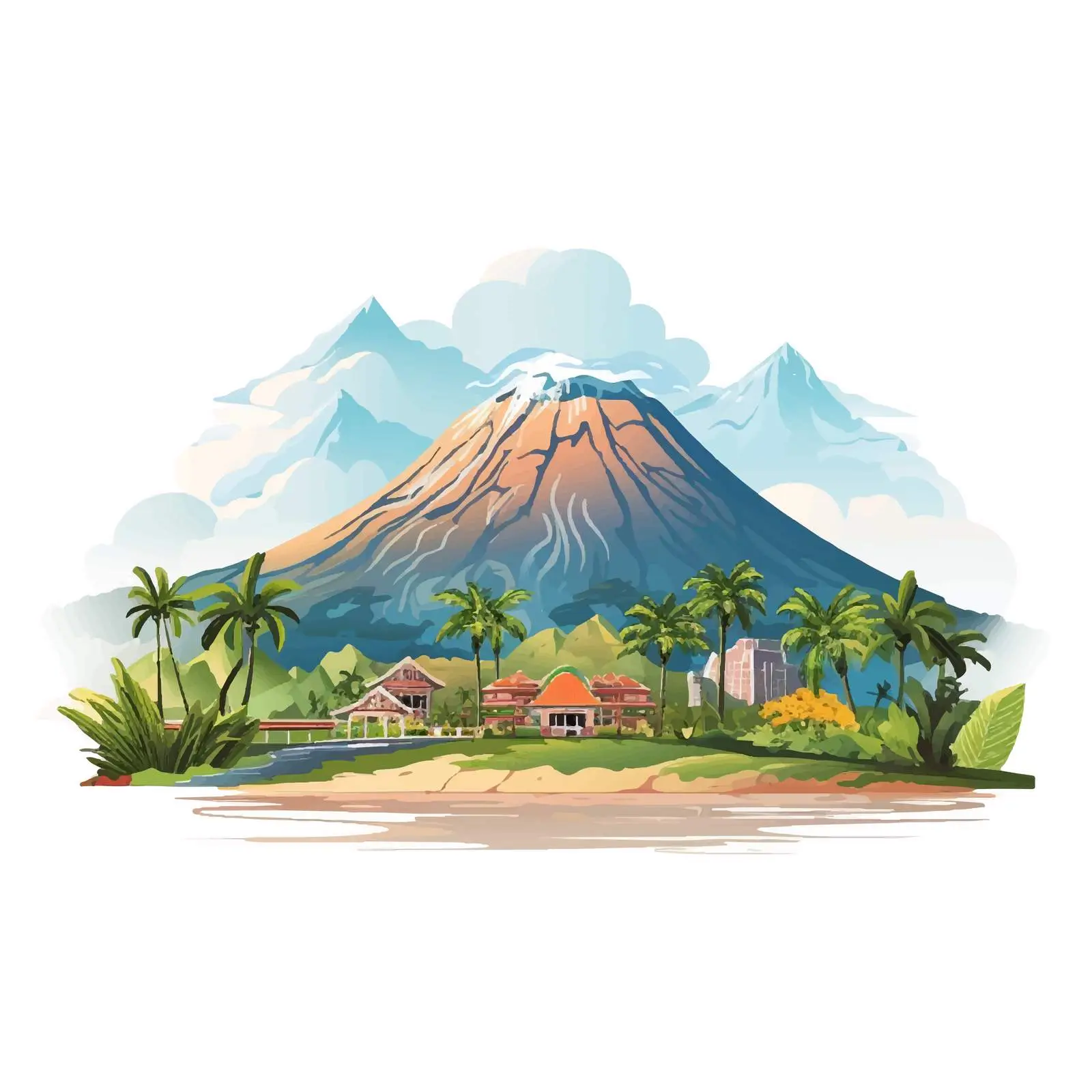 High Mountain Peak on Korean Island — free download from Dotvec