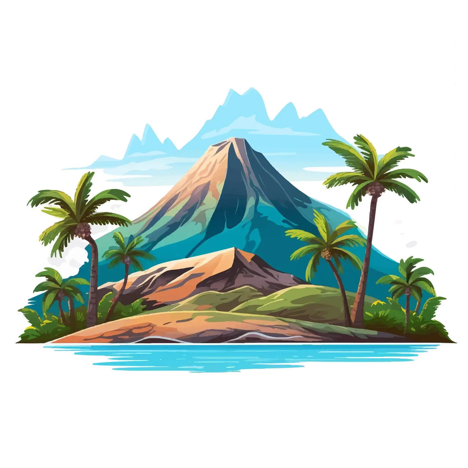 High Mountain Peak on Remote Korean Island – free covered image from Dotvec