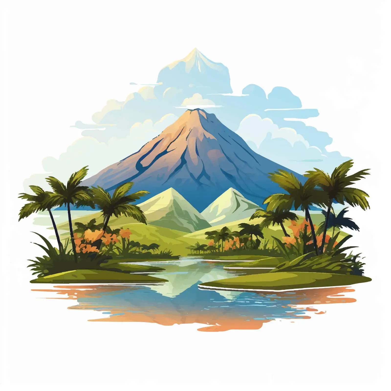 High Mountain Peak on Remote Korean Island — free download from Dotvec