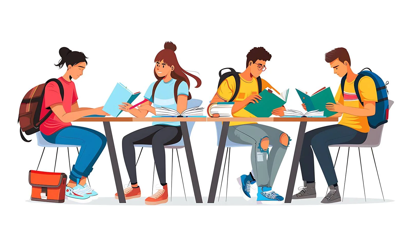 Student Group Catching Up — free download from Dotvec