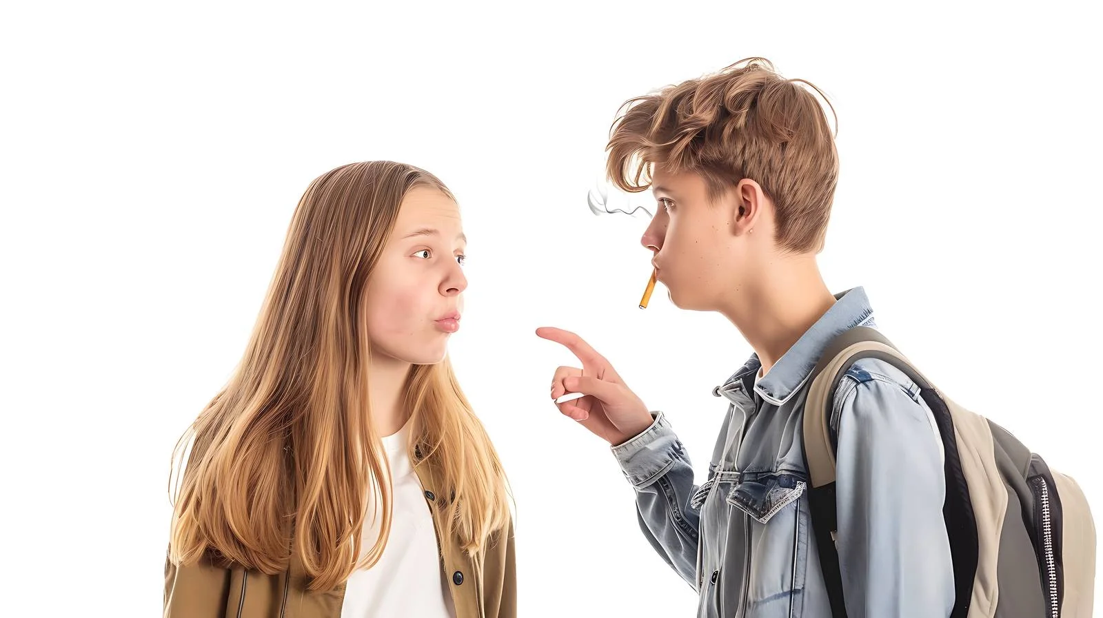 Teen Refusing Cigarette Offer — free download from Dotvec